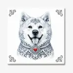 Akita Zeeuws honden tegeltje