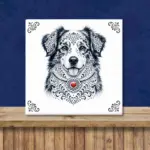 Australian Shepherd Zeeuws honden tegeltje