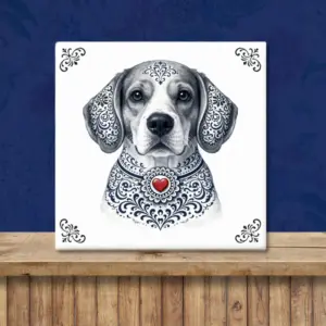 Beagle Zeeuws honden tegeltje