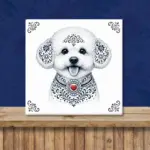 Bichon Frisé Zeeuws honden tegeltje