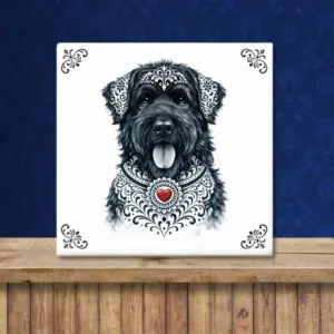 Bouvier des Flandres Zeeuws honden tegeltje