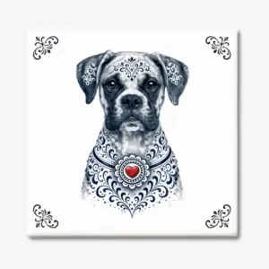 Boxer Zeeuws honden tegeltje