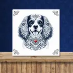 Cavalier King Charles Spaniël Zeeuws honden tegeltje