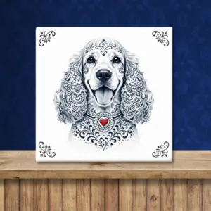 Cocker Spaniël Zeeuws honden tegeltje