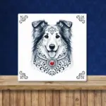 Collie | Schotse Herdershond Langhaar Zeeuws honden tegeltje