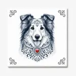 Collie | Schotse Herdershond Langhaar Zeeuws honden tegeltje