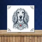 Ierse Setter Zeeuws honden tegeltje