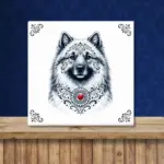 Keeshond Zeeuws honden tegeltje