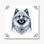 Keeshond Zeeuws honden tegeltje
