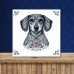 Teckel korthaar | Dashond Zeeuws honden tegeltje