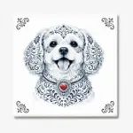 Maltezer Zeeuws honden tegeltje