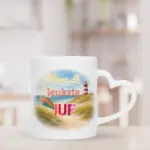 Mok Voor de leukste juf met standaard oor