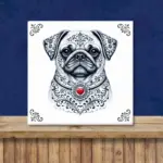 Mopshond Zeeuws honden tegeltje