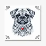 Mopshond Zeeuws honden tegeltje