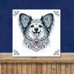 Papillon | Vlinderhondje Zeeuws honden tegeltje