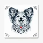 Papillon | Vlinderhondje Zeeuws honden tegeltje