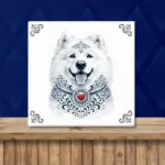 Samojeed Zeeuws honden tegeltje