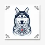 Tegeltje Siberian Husky