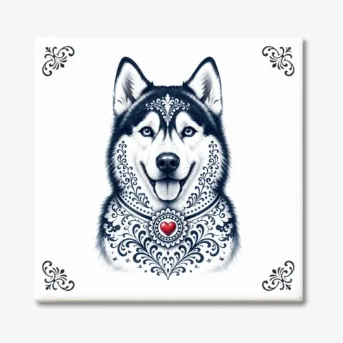 Tegeltje Siberian Husky
