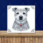 Staffordshire Bull Terrier Zeeuws honden tegeltje