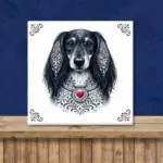 Teckel langhaar | Dashond Zeeuws honden tegeltje