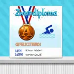 Zwemdiploma A tegeltje cadeau