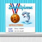 Zwemdiploma A tegeltje cadeau