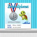 Zwemdiploma B tegeltje cadeau