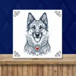 Tervuerense Herdershond | Belgische Herder Zeeuws honden tegeltje