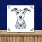Whippet Zeeuws honden tegeltje