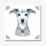 Whippet Zeeuws honden tegeltje
