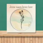 Geboortebloem tegeltje april Lathyrus