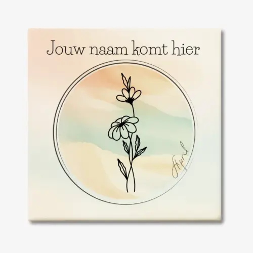 Tegeltje met de geboortebloem van april Madelief