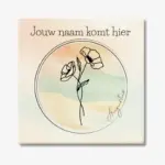 Tegeltje met de geboortebloem van augustus Klaproos