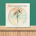Geboortebloem tegeltje augustus Klaproos