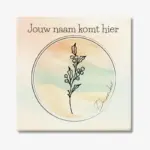 Tegeltje met de geboortebloem van december Hulst