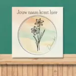 Geboortebloem tegeltje december Witte narcis