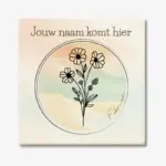 Tegeltje met de geboortebloem van februari Primula