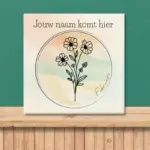 Geboortebloem tegeltje februari Primula