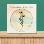 Geboortebloem tegeltje februari Viooltje