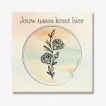 Geboortebloem tegeltje januari Anjer