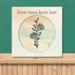 Geboortebloem tegeltje januari Anjer