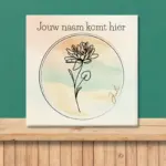 Geboortebloem tegeltje juli Waterlelie
