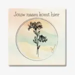 Tegeltje met de geboortebloem van juni Kamperfoelie