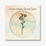 Geboortebloem tegeltje juni Roos