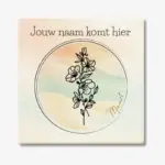 Tegeltje met de geboortebloem van maart Kersenbloesem