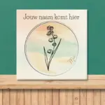 Geboortebloem tegeltje mei Lelietje van dalen
