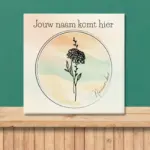 Geboortebloem tegeltje november Chrysant