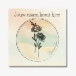 Geboortebloem tegeltje november Pioenroos