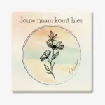 Tegeltje met de geboortebloem van oktober Cosmea